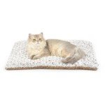 Petace Self Warming Cat Bed, 24" x 18" Self Heating Pet Pad, Double Sided Heated Dog Mat Thermal Blanket for Large Kittens Small Puppy