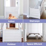 Retractable Baby Gates Extra Wide, PRObebi Retractable Dog Gate for The House Extends to 54" Wide 34" Tall, Gates for Baby Indoor, Stair Gate for Outdoor, Staris, Hallways, Doorways, Deck, Porch