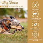 AZRAPAWS Braided Bully Sticks for Medium Dogs & Large Dogs, 5-6 Inch 5 Pcs Beef Collagen Dog Chews Bully Stick Long Lasting, Single Ingredient Dog Bones Treats