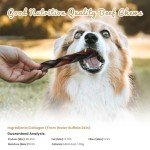 AZRAPAWS Braided Bully Sticks for Medium Dogs & Large Dogs, 5-6 Inch 5 Pcs Beef Collagen Dog Chews Bully Stick Long Lasting, Single Ingredient Dog Bones Treats