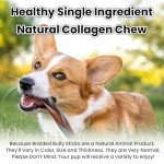AZRAPAWS Braided Bully Sticks for Medium Dogs & Large Dogs, 5-6 Inch 5 Pcs Beef Collagen Dog Chews Bully Stick Long Lasting, Single Ingredient Dog Bones Treats