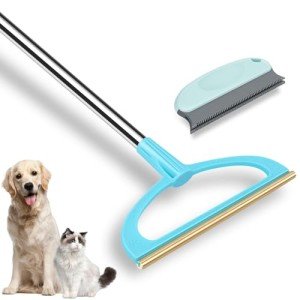 AIZAL Carpet Rake for Pet Hair Removal, Pet Hair Removal Tool Set of 2, 56” Long Handle Carpet Pet Hair Removal Carpet Scraper Dog Cat Hair Remover for Sofa, Couch, Car, Rug,Stairs