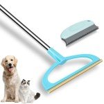 AIZAL Carpet Rake for Pet Hair Removal, Pet Hair Removal Tool Set of 2, 56” Long Handle Carpet Pet Hair Removal Carpet Scraper Dog Cat Hair Remover for Sofa, Couch, Car, Rug,Stairs