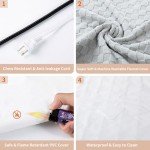 Garnpet 28x18 Inch Pet Heating Pad, Heated Dog Bed Indoor, Heated Cat Bed with Steel-Wrapped Cord, 25-Level Timer & 11-Level Adjustable Temperature