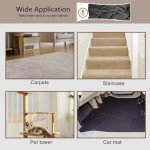 AIZAL Carpet Rake for Pet Hair Removal, Pet Hair Removal Tool Set of 2, 56” Long Handle Carpet Pet Hair Removal Carpet Scraper Dog Cat Hair Remover for Sofa, Couch, Car, Rug,Stairs