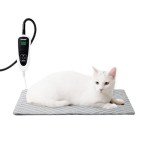 Garnpet 28x18 Inch Pet Heating Pad, Heated Dog Bed Indoor, Heated Cat Bed with Steel-Wrapped Cord, 25-Level Timer & 11-Level Adjustable Temperature