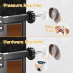 Mom's Choice Award-InnoTruth Dog Gate for Stairs, 28.9-42.1" Wide Baby Gate Indoor for Doorways, 30" Tall Pet Gate for Dogs Easy Walk Thru One Hand Opeing Dual Lock, Pressure Mount Easy Install, Black