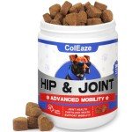 ColEaze Glucosamine for Dogs 200 Count Joint Supplement for Puppy's and Senior's with Chondroitin MSM Turmeric Lamb Flavor