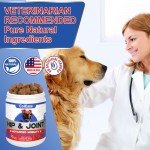 ColEaze Glucosamine for Dogs 200 Count Joint Supplement for Puppy's and Senior's with Chondroitin MSM Turmeric Lamb Flavor