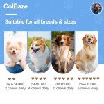 ColEaze Glucosamine for Dogs 200 Count Joint Supplement for Puppy's and Senior's with Chondroitin MSM Turmeric Lamb Flavor