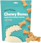 Wiggles & Wags 1 Soft Chews Peanut Butter Recipe Bone-Shaped (1-6 oz) Bag