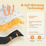 Nobleza Self Heating Cat Bed, Super Soft Thermal Dog Crate Bed Mat for Sleeping, Washable Anti-Slip Self Warming Pet Kennel Pad for Small Medium Cats Dogs Indoor Outdoor (White&Grey, M)