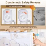 ITEFDTUTNE Retractable Baby Gates for Stairs, PVC Mesh Dog Gates for Doorways Extends to 72" Wide 33" Tall, Child Safety Gates for Doorways,Indoor,Hallways,Outdoor, White