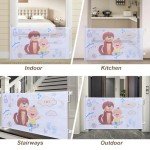 ITEFDTUTNE Retractable Baby Gates for Stairs, PVC Mesh Dog Gates for Doorways Extends to 72" Wide 33" Tall, Child Safety Gates for Doorways,Indoor,Hallways,Outdoor, White