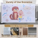 ITEFDTUTNE Retractable Baby Gates for Stairs, PVC Mesh Dog Gates for Doorways Extends to 72" Wide 33" Tall, Child Safety Gates for Doorways,Indoor,Hallways,Outdoor, White