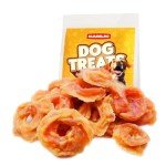 KUADELRO Chicken Rings Dog Treats, Natural Chicken Breast Chicken Jerky Dried Tenders Dog Chews Dog Training Treats for Dog Snacks Healthy Dog Treats for Small Medium Large Dogs 10.54oz