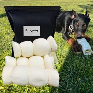 AZRAPAWS Beef Cheek Rolls Beef Cheeks for Dogs Rawhide Bones Rich Collagen Sticks Chews for Dogs Pet Safe Rawhide Treats Long Lasting Beef Dog Chews Retriever Rolls Rawhide Free Dog Chews