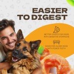 KUADELRO Chicken Rings Dog Treats, Natural Chicken Breast Chicken Jerky Dried Tenders Dog Chews Dog Training Treats for Dog Snacks Healthy Dog Treats for Small Medium Large Dogs 10.54oz