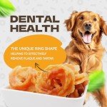 KUADELRO Chicken Rings Dog Treats, Natural Chicken Breast Chicken Jerky Dried Tenders Dog Chews Dog Training Treats for Dog Snacks Healthy Dog Treats for Small Medium Large Dogs 10.54oz
