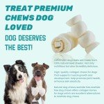 AZRAPAWS Beef Cheek Rolls Beef Cheeks for Dogs Rawhide Bones Rich Collagen Sticks Chews for Dogs Pet Safe Rawhide Treats Long Lasting Beef Dog Chews Retriever Rolls Rawhide Free Dog Chews