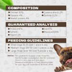 KUADELRO Chicken Rings Dog Treats, Natural Chicken Breast Chicken Jerky Dried Tenders Dog Chews Dog Training Treats for Dog Snacks Healthy Dog Treats for Small Medium Large Dogs 10.54oz