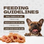 KUADELRO Chicken Rings Dog Treats, Natural Chicken Breast Chicken Jerky Dried Tenders Dog Chews Dog Training Treats for Dog Snacks Healthy Dog Treats for Small Medium Large Dogs 10.54oz