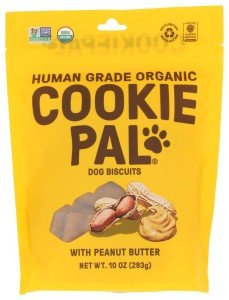 Cookie Pal Human Grade Organic Dog Biscuits with Peanut Butter, USDA Certified Organic, Gluten Free & Non-GMO, 10 Ounce (Pack of 4)