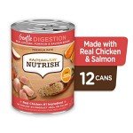 Rachael Ray Nutrish Gentle Digestion Wet Dog Food, Real Chicken, Pumpkin & Salmon, 13 Ounce Can (Pack of 12)