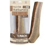 Mighty Paw Split Elk Antlers for Dogs (Sourced in The USA) | 1 Pack, Large 7"+ Long Lasting Bones for Aggressive Chewers - Naturally Shed Split Deer Antler for Dogs - Low Odor Chews