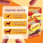 Jungle Calling Dog Treats, Duck Sausage Dog Treats, Slow Roasted Chewy Duck Jerky Dog Treats, Grain-Free Soft Training Treats for Small and Medium Dogs, 10.6 oz