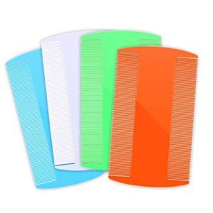 SKYPIA 4 Packs Multi-Purpose Grooming Comb - Fine Tooth for Removing Fleas, Ticks, Lice, and Dandruff from Dogs, Cats, Puppies, and Kittens