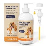 Wild Alaskan Salmon Oil for Dogs & Cats, Fish Oil Omega 3 Supplements with EPA & DHA for Skin & Coat, Immune, Brain, Joint and Heart Health, Dog & Cat Fish Oil Supplements with Pump- 8 oz