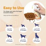 Wild Alaskan Salmon Oil for Dogs & Cats, Fish Oil Omega 3 Supplements with EPA & DHA for Skin & Coat, Immune, Brain, Joint and Heart Health, Dog & Cat Fish Oil Supplements with Pump- 8 oz