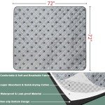 JERIA 2 Pack 72"x 72" Waterproof Non Slip Wee Wee pad，Reusable Washable Pee Pads for Dogs，Absorbent and Leakproof Training Mats for Potty, Bed, Sofa, Potty Training