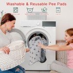 JERIA 2 Pack 72"x 72" Waterproof Non Slip Wee Wee pad，Reusable Washable Pee Pads for Dogs，Absorbent and Leakproof Training Mats for Potty, Bed, Sofa, Potty Training