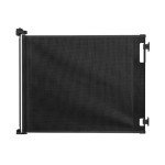Retractable Baby Gate Perma Child Safety 33" Tall x 71” Wide, Mesh, for Stairs, Doorways, Dogs, Pets, Indoor, Outdoor, One-Handed Operation, Locking, Easy Install, Hardware Mount, Black