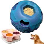 5-in-1 Dog Toys to Keep Them Busy, Bite n Brush Enrichment Toys for Dogs, Best Dog Boredom Toys, DIY Frozen Toys & Freeze Bone for Dogs, Chew Toys for Large Dogs, Extremely Durable Natural Rubber Toy