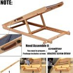 Wooden Dog Ramp Car Stairs Foldable Pet Stairs,5 Levels Height Pet Steps for Dogs and Cats,Non-Slip Balanced Dog Indoor Outdoor Ramp,Wood Color