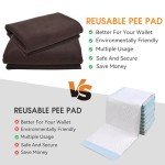 Large Washable Dog Pee Pad for Floor, Reusable Pet Whelping Mat with Fast Absorbency, Non-Slip Puppy Playpen Training Mat for Crate, Sofa, Bed