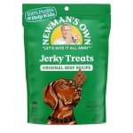 Newman's Own Jerky Treats for Dogs - Original Beef Recipe - 5 oz - 6 Pack - Treats Dogs - Made with Grass Fed Beef - High in Protein
