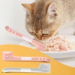 Cat Food Spoon - 4Pcs Cat Spoons for Wet Food Cat Food Spatula, Cat Can Opener Dog Spoon Pet Food Spoon for Cat Dog Pet