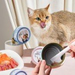 Cat Food Spoon - 4Pcs Cat Spoons for Wet Food Cat Food Spatula, Cat Can Opener Dog Spoon Pet Food Spoon for Cat Dog Pet