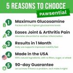 Glucosamine for Dogs - Joints Health Treats w/Omega Fish Oil - Natural Joint Pain Relief - Canine Hip and Joint Supplement w/Chondroitin + MSM + Turmeric + Calcium - 120 Beef Chews