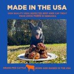Paww Chew Knee Caps for Dogs, 100% Natural, Single Ingredient (12 Pack) Made and Sourced in the USA, High Protein, Grass-Fed Beef Knee Caps & Knuckle Bones, Long Lasting Cow Knee Caps, Meaty Dog Bones