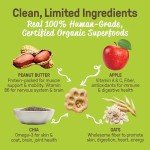 COOKIE PAL Organic Soft Dog Treats (Peanut Butter & Apple), Low Calorie Peanut Butter Puppy Biscuits, Human Grade Biscuits, Non-GMO, Perfect for Training Dog Treats, 8.8 oz (Pk of 3)