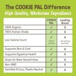 COOKIE PAL Organic Soft Dog Treats (Peanut Butter & Apple), Low Calorie Peanut Butter Puppy Biscuits, Human Grade Biscuits, Non-GMO, Perfect for Training Dog Treats, 8.8 oz (Pk of 3)