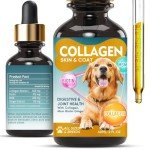 Collagen for Dogs,Liquid Collagen for Dogs Itchy Skin,Safe and Gentle Skin and Coat Supplement for Dogs,with Collagen and Vitamins,Supports Joint and Hair Health and Improves Digestion,60ml