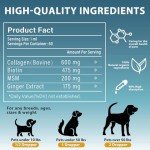 Collagen for Dogs,Liquid Collagen for Dogs Itchy Skin,Safe and Gentle Skin and Coat Supplement for Dogs,with Collagen and Vitamins,Supports Joint and Hair Health and Improves Digestion,60ml