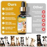 Collagen for Dogs,Liquid Collagen for Dogs Itchy Skin,Safe and Gentle Skin and Coat Supplement for Dogs,with Collagen and Vitamins,Supports Joint and Hair Health and Improves Digestion,60ml