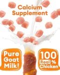 Chicken Wrapped Calcium Bones 14.1 oz, Rawhide Free Dog Chew Treats with Goat Milk, Natural Training Sticks Long Lasting for Small Medium Large Dogs